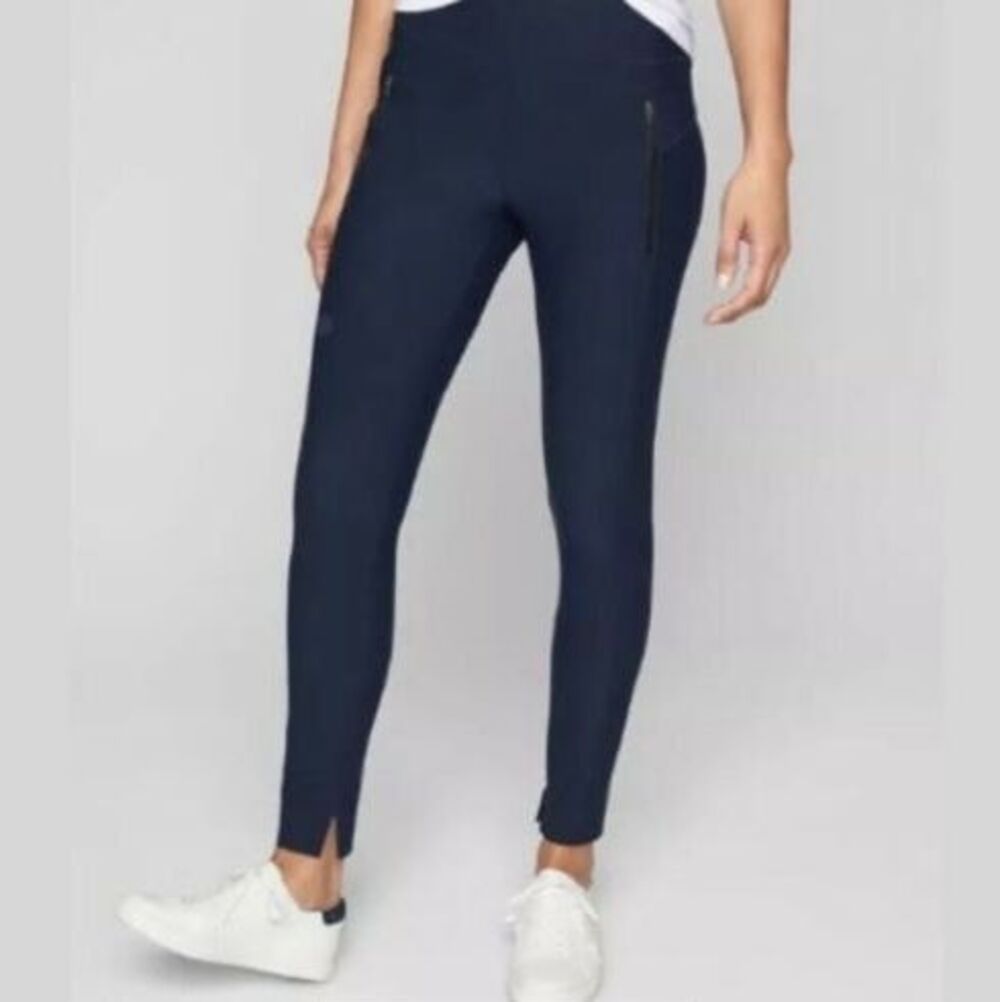Athleta Stellar Pants Blue Pull-on Tights Skinny Leg XS